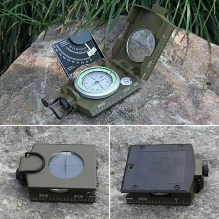 Profissional ao ar Avistamento de Metal Bússola Livre Luminosa Clinometer Campismo Ed-shipping 7 Cheap Ferram. atividade ar livre