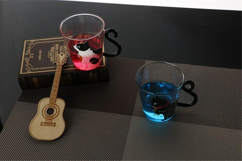 estilo japonês 3d gato impresso calor-resistente copo
