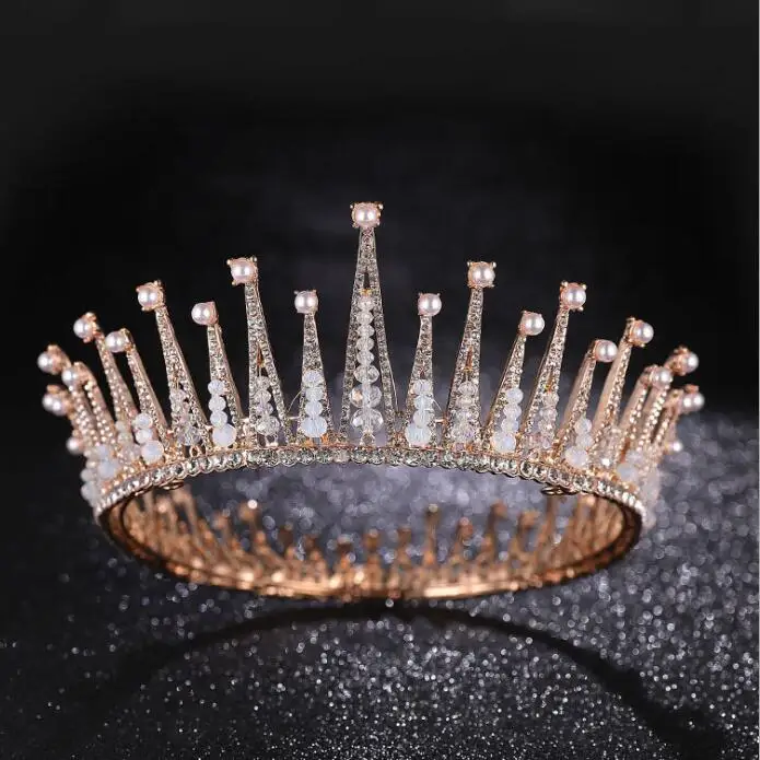 

New Europe&American Bride Wedding Crown Crystal Large Queen Crown Wedding Photo Studio Hair Accessories