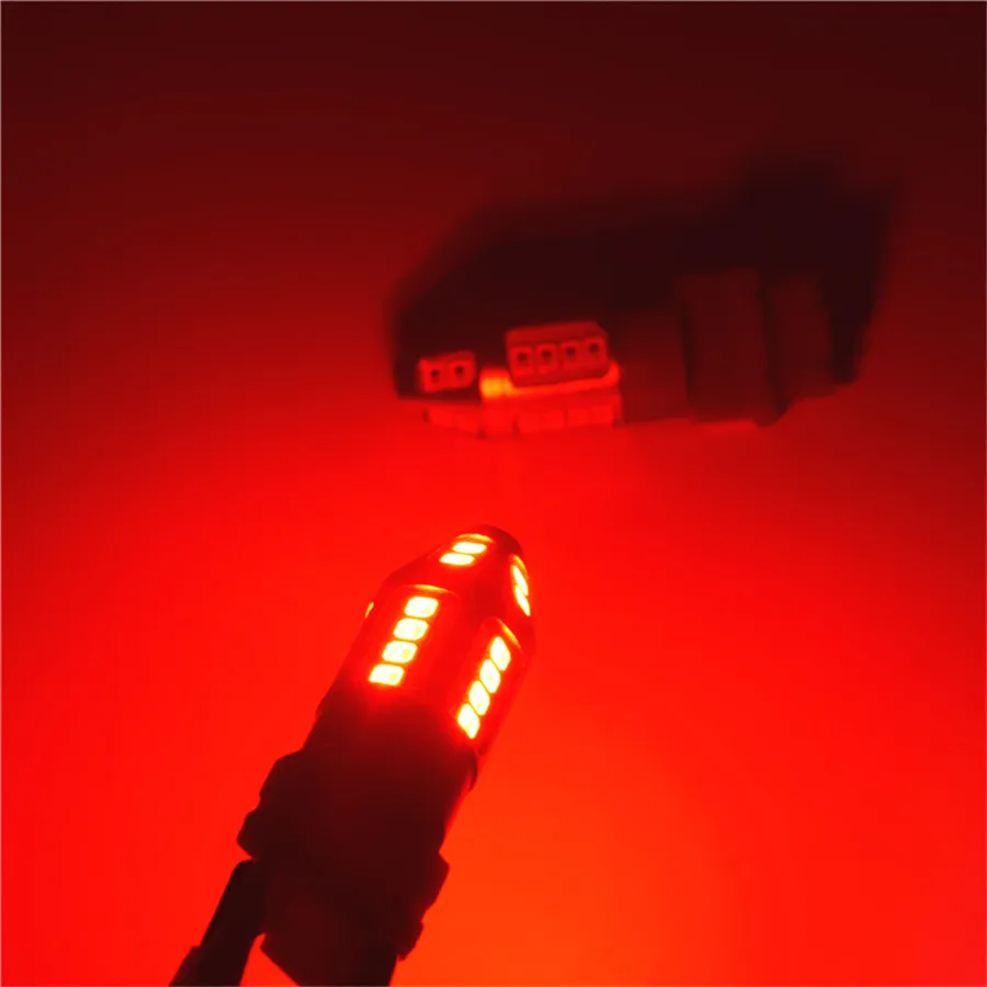 

2pcs/lot T20 7443 2835 30SMD Red LED Canbus Taillight Flashing Strobe Blinking Rear Alert Safety Brake Stop Car ligfhts