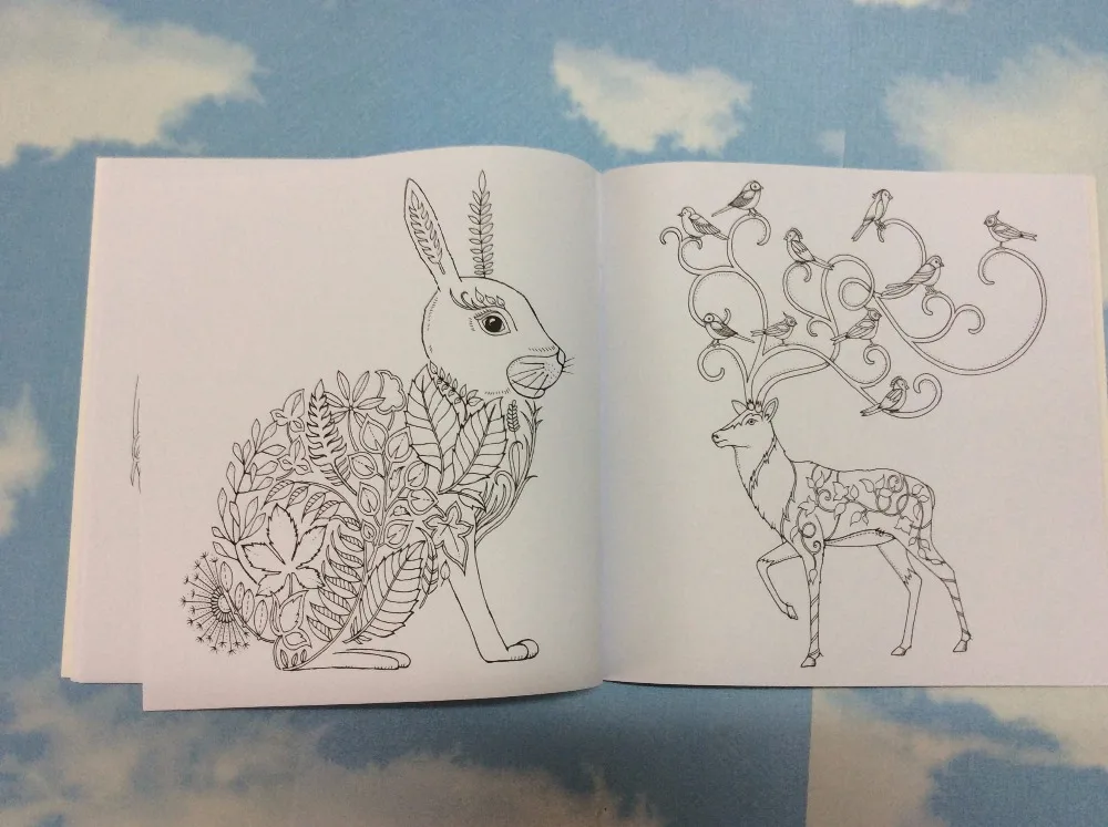 4 шт секретный сад+ Фэнтези сон+ волшебный лес+ животное Королевство раскраска для детей Взрослые раскраски книга каждая книга 24 страницы