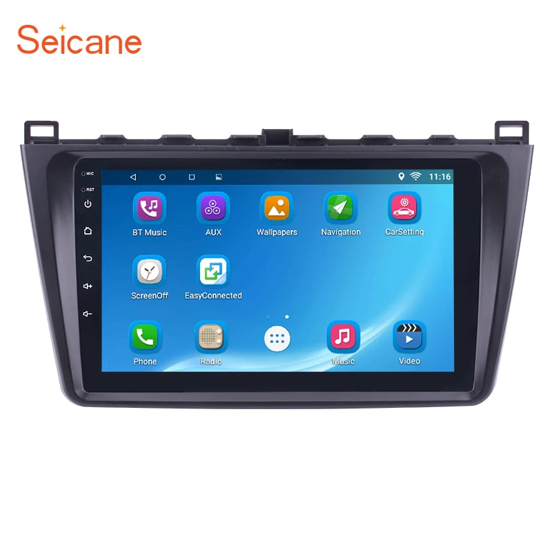 

Seicane 9" 2Din Android 8.1/7.1 Car Radio WIFI Bluetooth Quad Core Multimedia Player For 2008 2009 2010-2015 Mazda 6 Rui wing