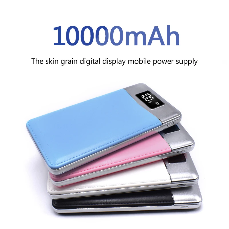 

Quick Charge Power Bank 10000mAh 2 USB LCD Portable External Battery Mobile Phone Charger Power Bank for iPhone X Samsung Note