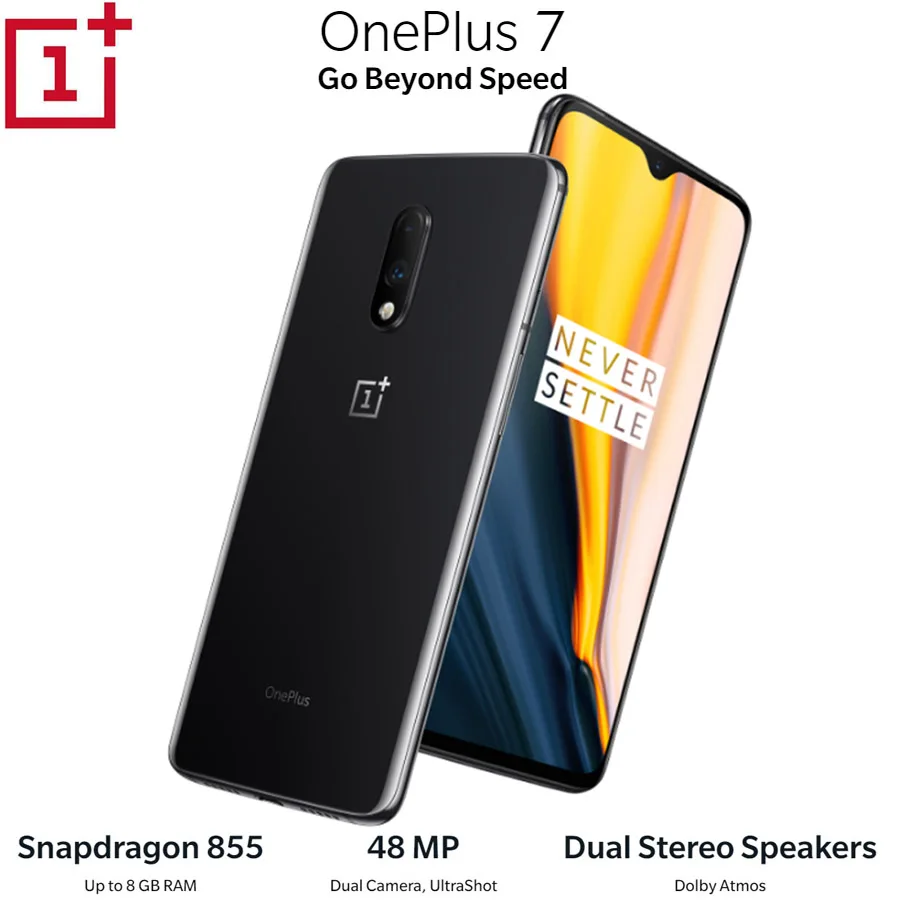 2019New OnePlus 7 Android 9,0 мобильный телефон 8 Гб 256 Snapdragon855 Octa core 6,41 "2340x1080 p 19,5: 9 полноэкранный 3700 мАч NFC 48MP