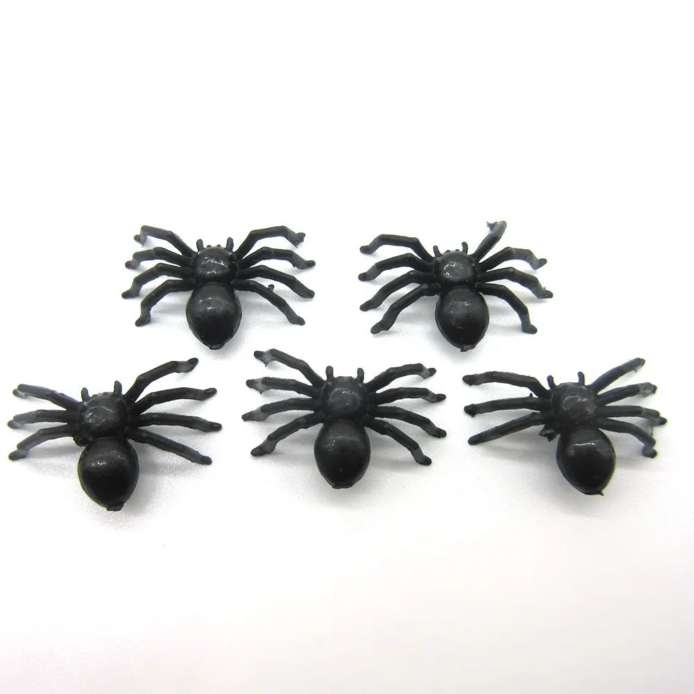 100 шт Имитация Поддельные черные пауки для детей Хэллоуин вечерние сувениры украшения новые игрушки