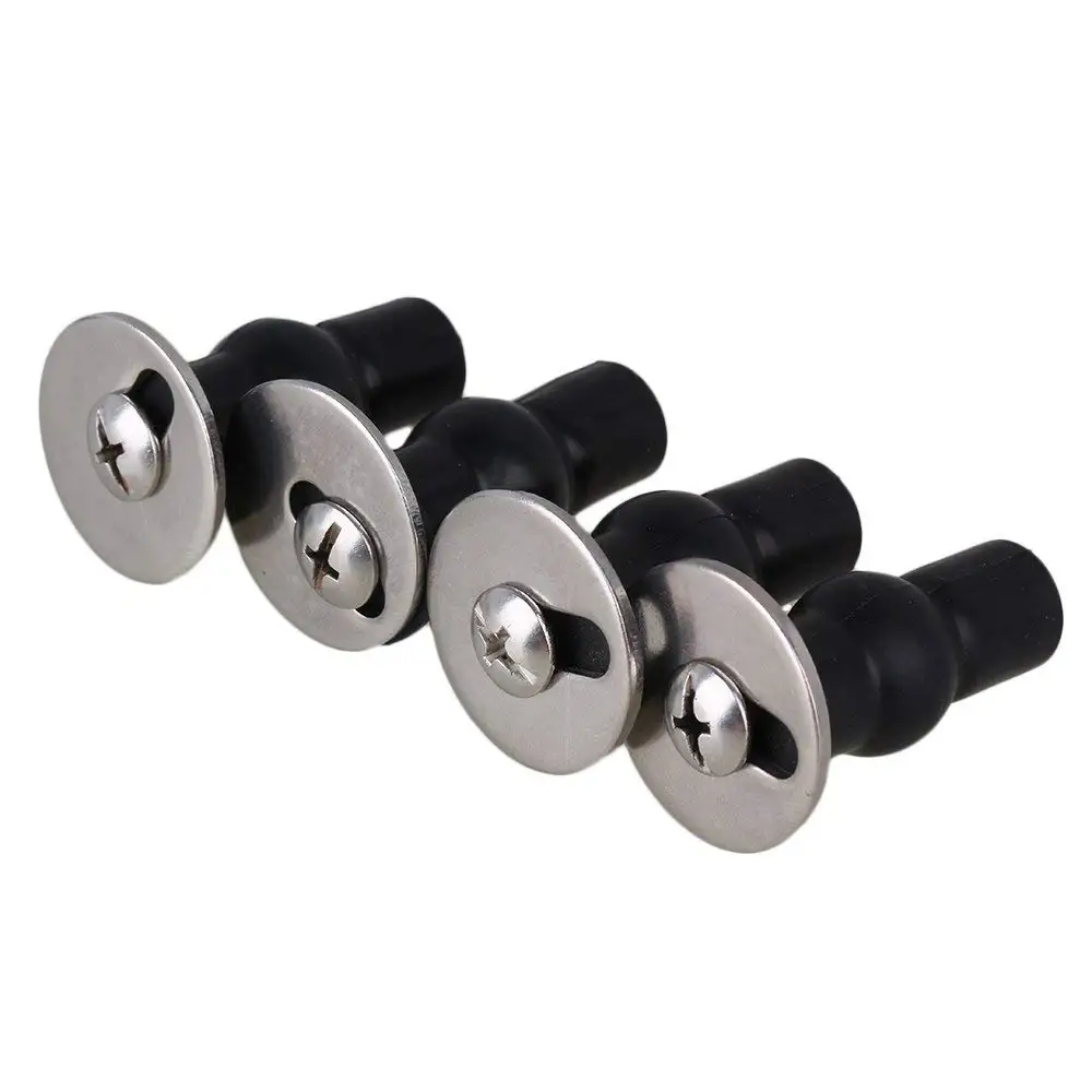 

4Pcs WC Toilet Seat Hinge Commode Cover Blind Hole Fixings Top Fix Screw