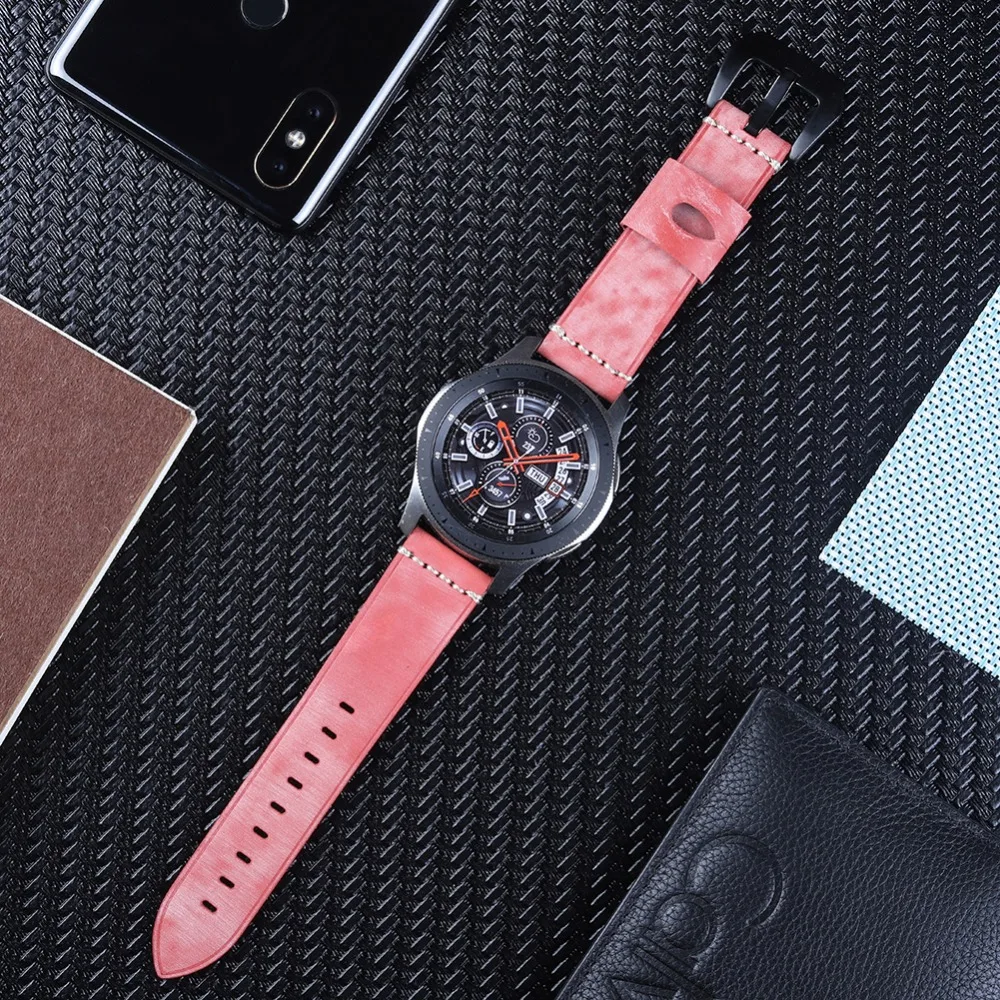 Совместимые samsung S3 полосы Белый Туман воск масло воск кожи 22 мм для samsung Galaxy Watch 46 мм SM-R800 быстросъемный ремешок на запястье