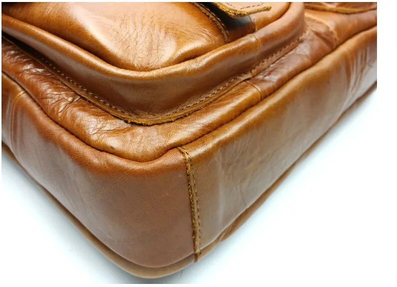 Мужская сумка из натуральной кожи crazy horse, кожаные мужские сумки, Повседневная деловая сумка на плечо, портфель, сумка-мессенджер для ноутбука