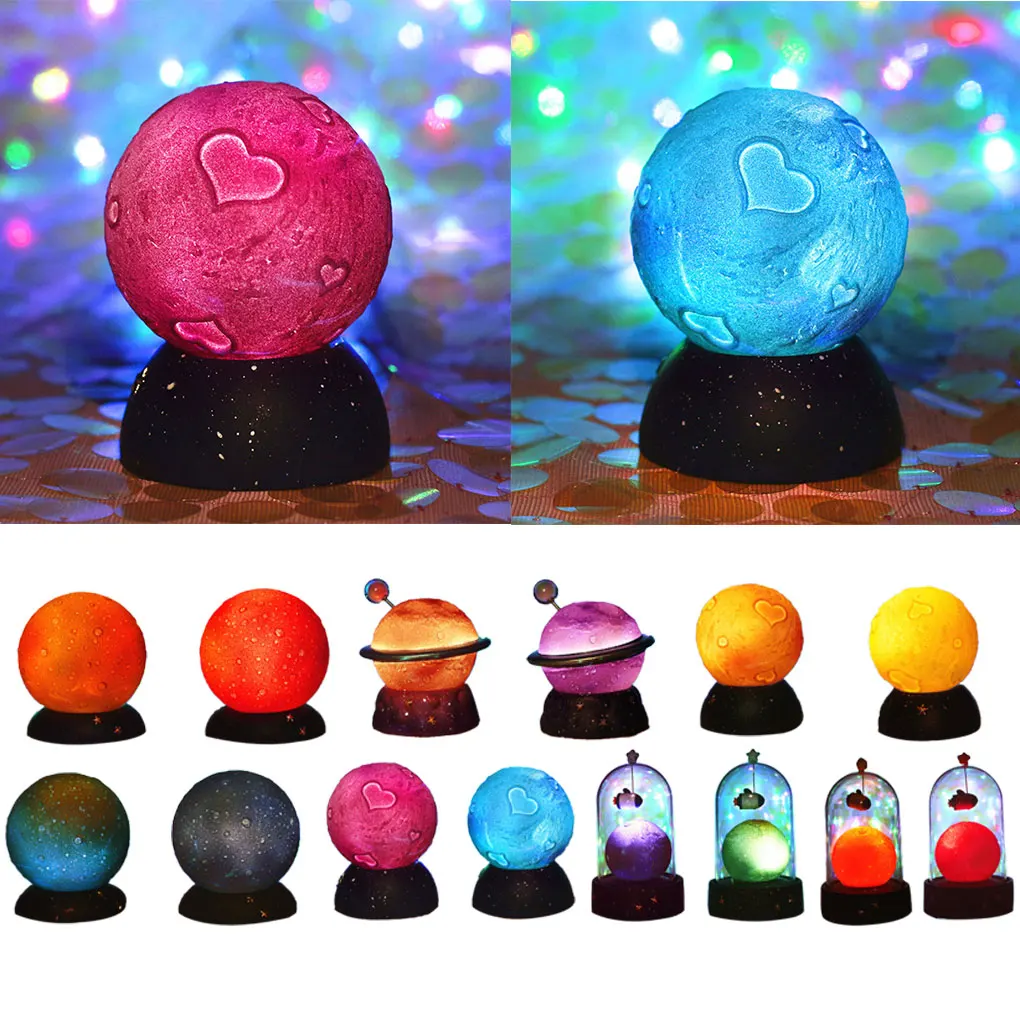 Best New Year Christmas Party Decoration Gifts Children Toy Mini Moon Night Lamp Home Bedroom Bookcase LED Night Lights