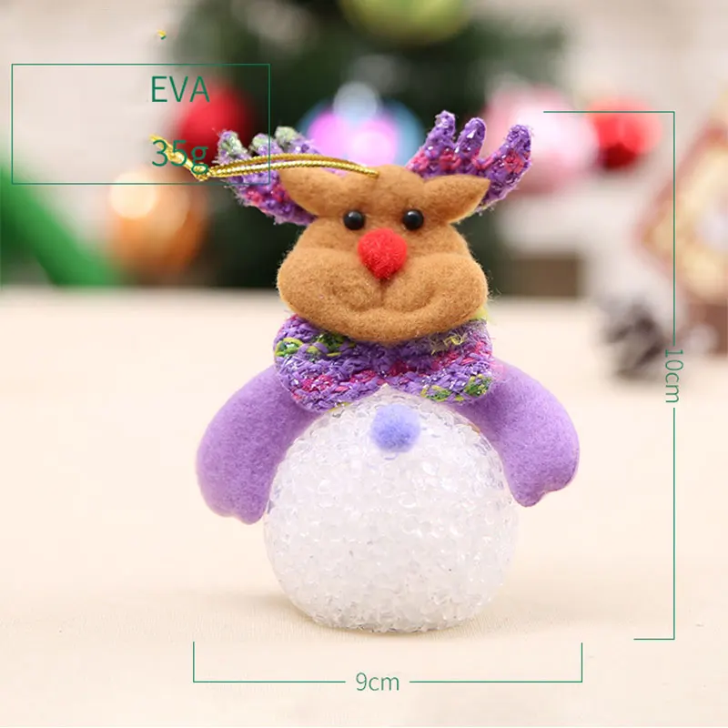 New Year Christmas Decoration for Home accessories Glowing EVA Snowman Nightlight Snowman Christmas Tree gifts Navidad Natal (14)