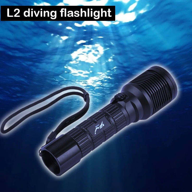 

800 lumens diving flashlight cree xml L2 torch high power adjustable led flashlight/ 1*26650mAh battery
