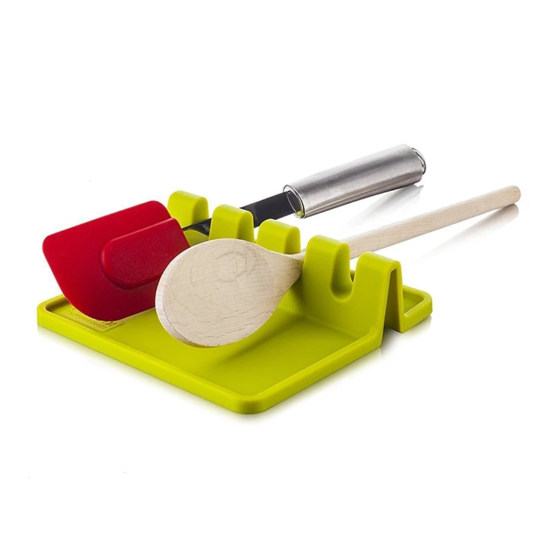 

1PC Kitchen Cooking Tools Kitchen Spoon Rest Utensil Organizer Spatula Holder Racks Storage Shelf 3 colors