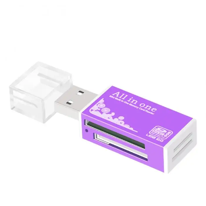 Новинка; Лидер продаж 4 в 1 USB2.0 Портативный Мобильный Card Reader для SDHC Micro SD MMC M2 MS про карты