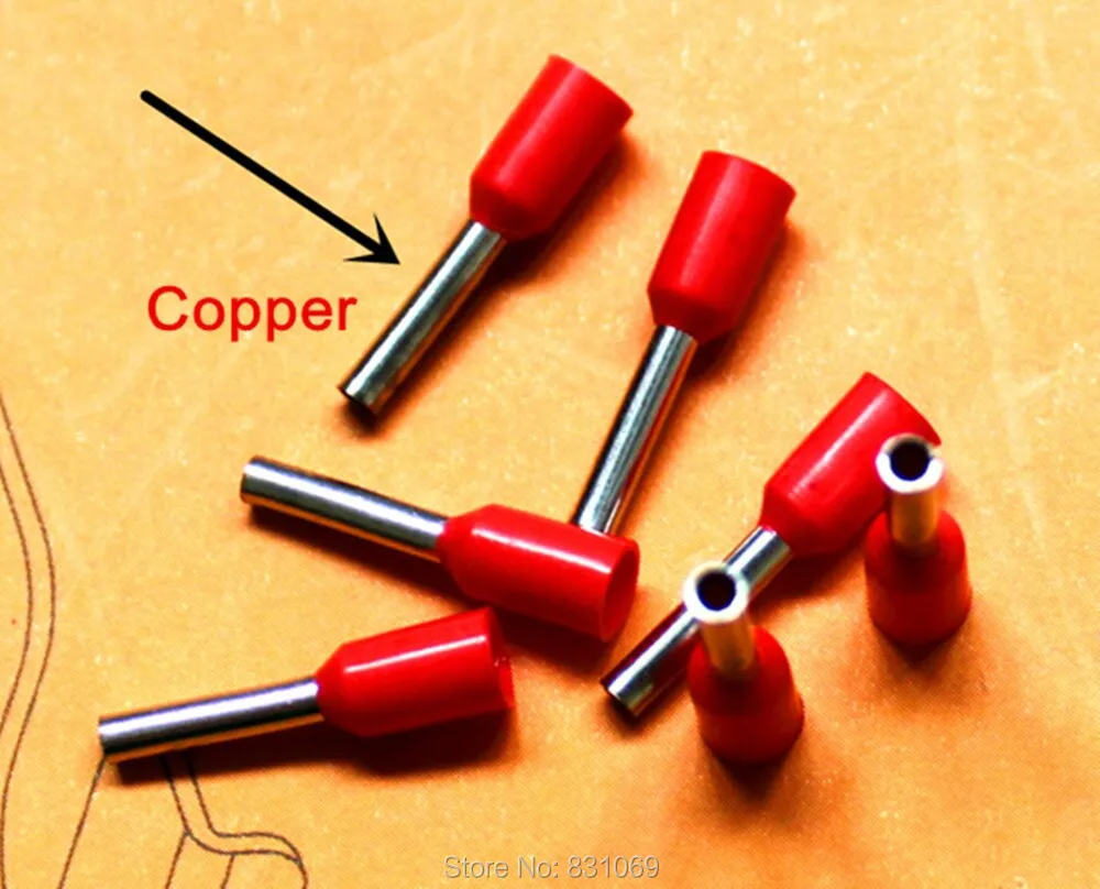 

1000pcs/Lot E4012 12 AWG 4.0mm2 Insulated Cord End Terminal Wire Ferrules Brand New