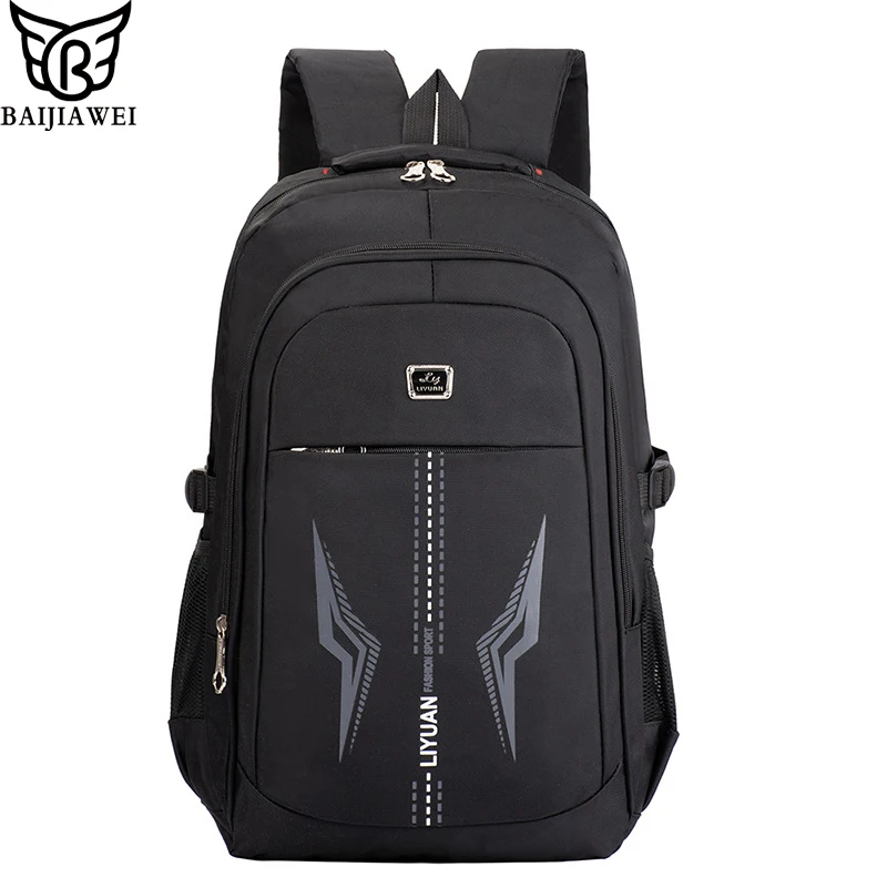 cheap BAIJIAWEI Boys College School Bags Waterproof Laptop Backpack For Teenage Girls Boys Polyester Fashion Men Bags