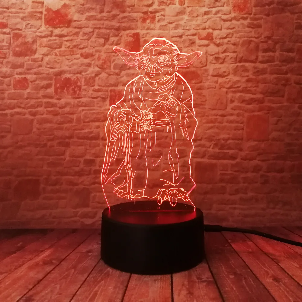  Star Wars 3D Bulbing Lamp Led Master Yoda Leader Vision Atmosphere Night Light Child Kids Bedroom H - 32820535154