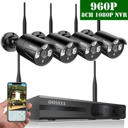 OOSSXX 8CH 1080 P Беспроводной NVR комплект Беспроводной CCTV Камера Системы 1.3MP Крытый Открытый IP66 IP Камера P2P видеонаблюдения Системы