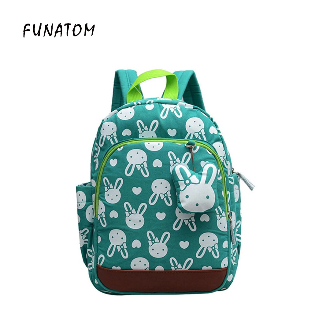 2018 Rabbit School Backpack Anti lost Kids Baby Bag Cute Animal Prints