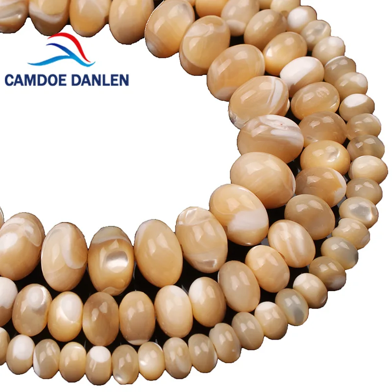 

Natural Shell Beads Brown Trochus Abacus Shape Mother Of Pearl Mop Shell Beads For Jewelry Making Bracelet Necklace Diy Jewelry