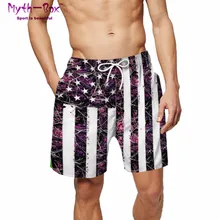 Летние мужские пляжные шорты, мужские спортивные штаны для плавания в полоску с 3D принтом, шорты для серфинга, мужские свободные спортивные шорты для серфинга, купальный костюм