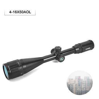 

4-16X50 AOL Hunting Optical Sight Rifle Scope Illuminated Mil-Dot Locking Riflescope Tactical Air Guns Collimator Scope