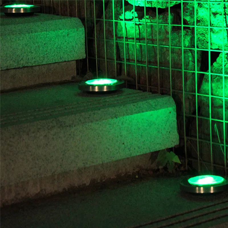 2 светодиодный солнечный светильник солнечный питание зарытый в землю Light Главная Сад под землей лампы Открытый Газон Путь садовый настил лампы