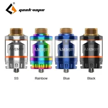 Original Geekvape Ammit Dual Coil RTA Tank 3ml/6ml Capacity Support Both Dual and Single Coil Ammit tank For box mod VS Zeus X