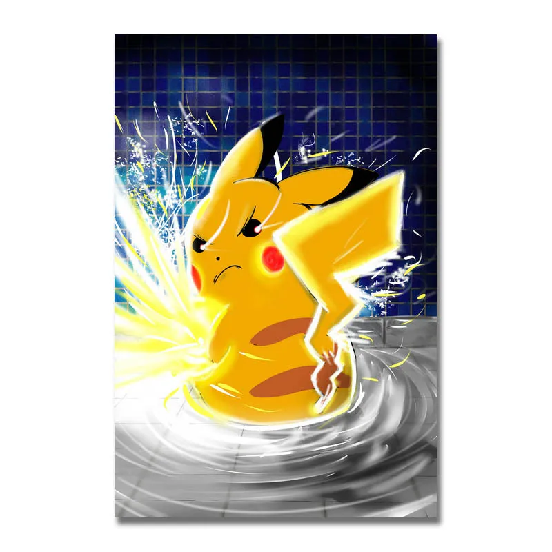 

Art Silk Or Canvas Print Pokemon Pikachu Japanese Anime Poster 13x20 32x48 inch For Room Decor Decoration-002