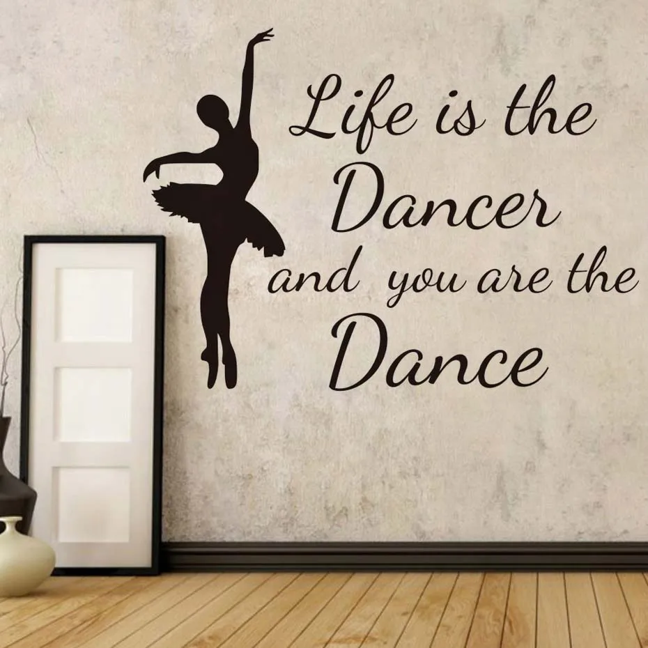 Наклейки на стену DCTOP Life Is The Dances стены Декор для дома элегантный декор балерины