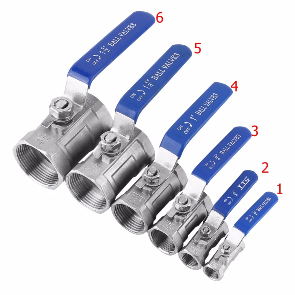 1000PSI Ball Valve Female Threaded 1/4" 3/8" 3/4" 1" 1 1/4" 1 1/2
