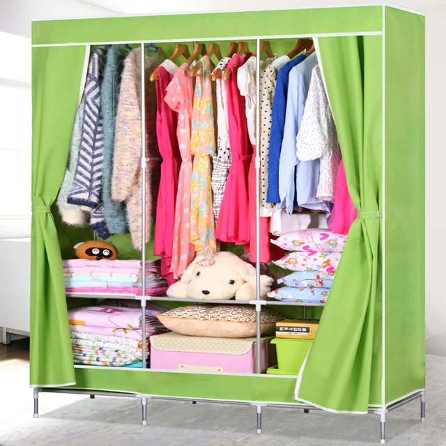 Closed Simple Wardrobe Thick Reinforced Steel Kitchen Commoner Closed Simple Wardrobe Thick Reinforced Steel Kitchen Commoner Cloth Hanging Clothes Storage Cabinets Cabinet Clo