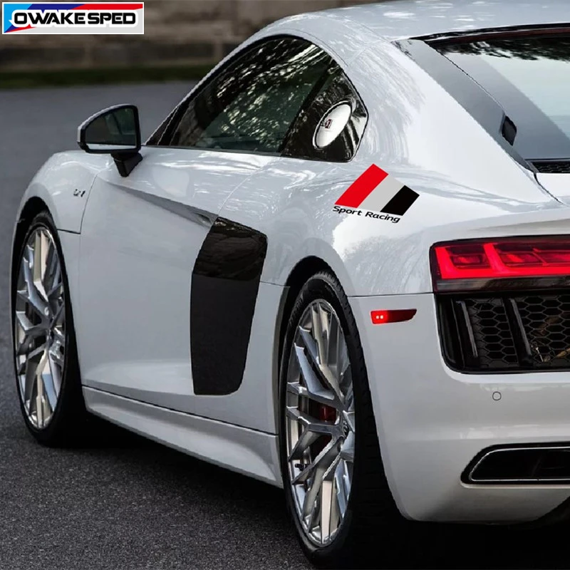 Для Audi TT RS A4 A6 Q5 A3 Q3 Q7 A5 A8 гоночный спортивный стикер автомобильный для тела хвост