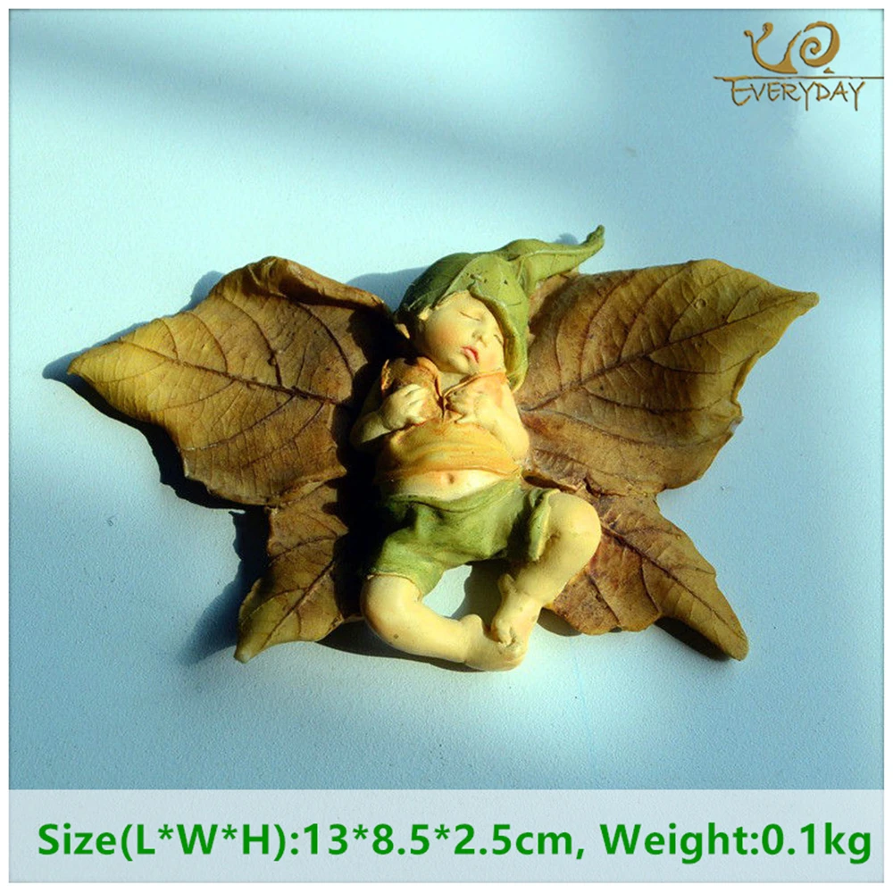 Everyday Collection Angel Figurine Miniature Fairy Garden Ornament Leaf baby Christmas tree Decoration for Home Child Gift ornament crafts miniature figurines miniature ornament