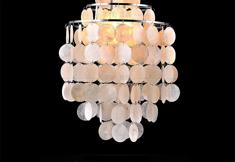 Современный подвесной светильник светодиодный Capiz shells Hanglamp Verner Panton подвесной светильник для гостиной спальни кухни подвесной светильник
