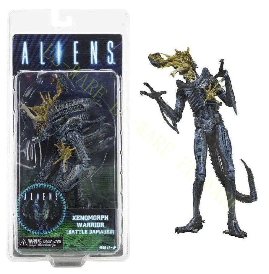 Инопланетянин NECA 12 серия Xenomorph Warrior Боевая головка поврежденная 9 &quotПВХ фигурка