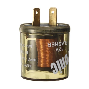 

2pcs A2-Prong Variable Load Flasher Heavy LED Compatible Turn-Signal Hazard Light Electronic Flasher EF32 EL12 25A