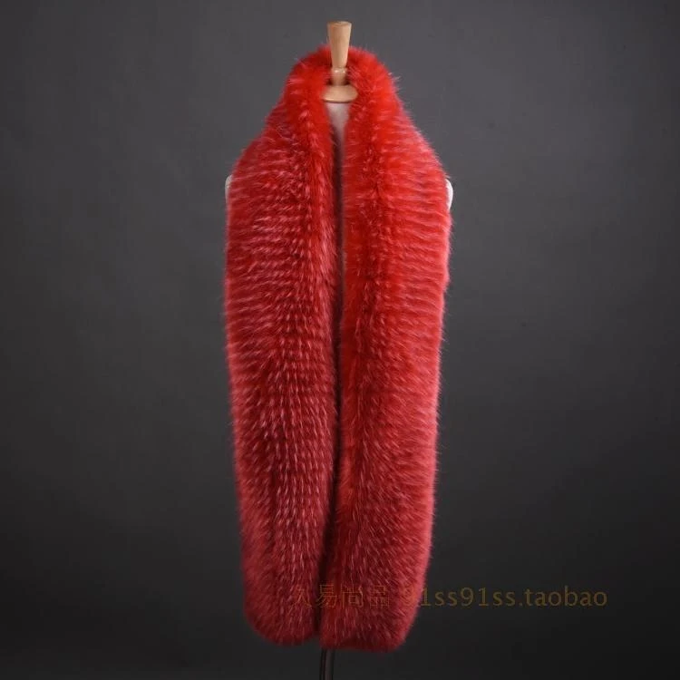 

long faux fox fur scarf fake raccoon fur muffler pashmina thick warm multicolor fur collar Women BOA lady blinger accessories