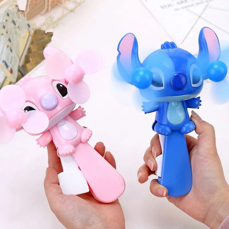 

Double Fan Head Mini Cartoon Portable Fan Strong Wind Handheld Press Type Cartoon Cute Mini Fan For Children Gift