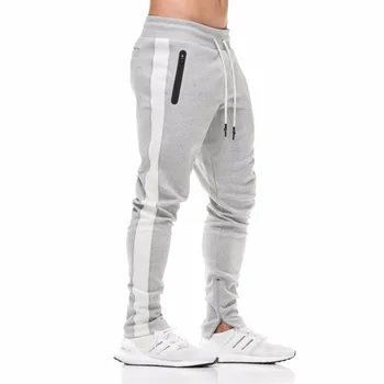 

2018 Cotton Men Jogger sportswear Pants Casual Elastic cotton Mens Fitness Workout Pants skinny Sweatpants Trousers Jogger Pants