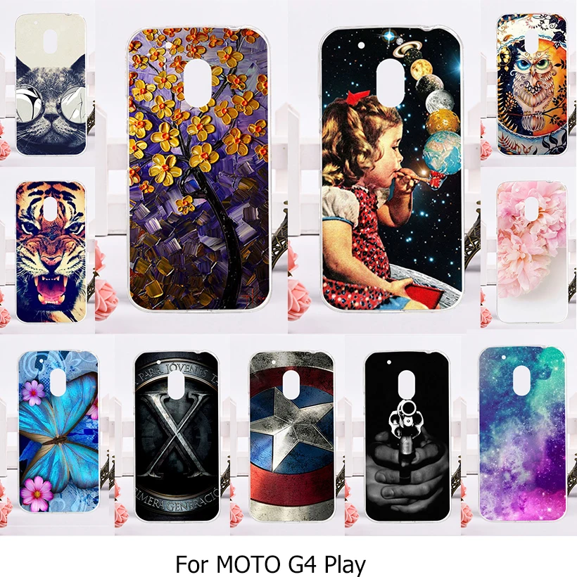 

TAOYUNXI Cases For Motorola Moto G4 Play XT1604 XT1602 XT1600 XT1601 XT1603 XT1607 XT1609 Covers Hard Plastic Soft TPU Back