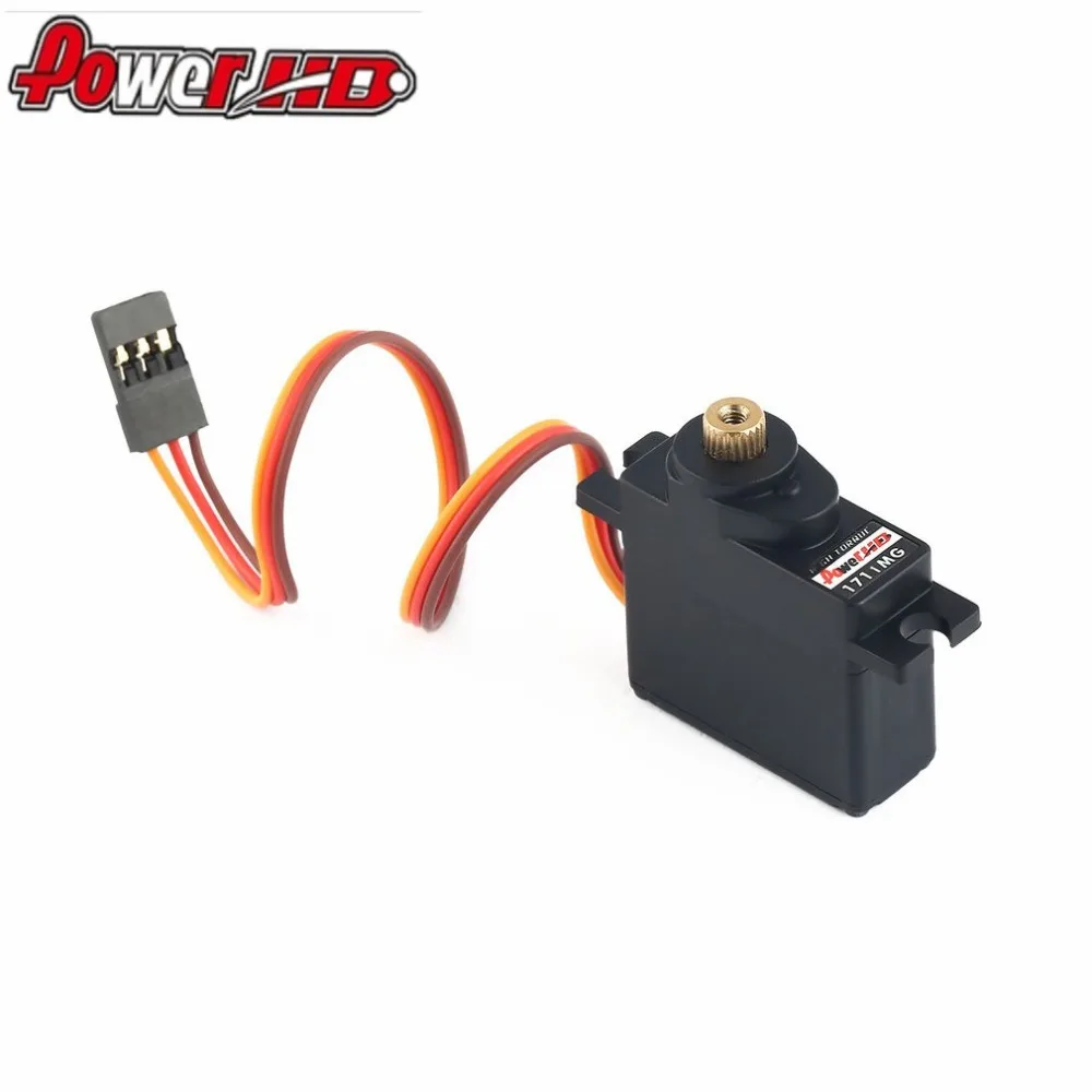 

Power HD 1711MG 3.5kg Steering Analog Copper Gear Servo High Torque for 1/16 RC Cars Small Foam Fixed Wings Airplane