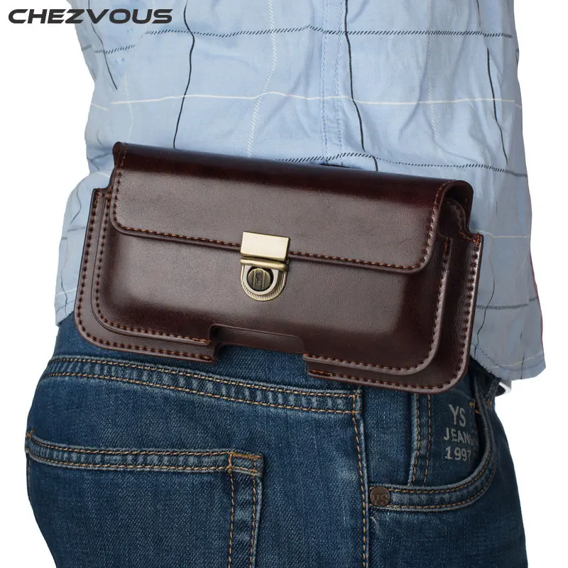 Universal Belt Clip Holster for iPhone 6 7 8 plus 10 Retro Dual Pouch Mens Waist Bag for Samsung S9 S8 plus S7 edge S6 S5 Note 8