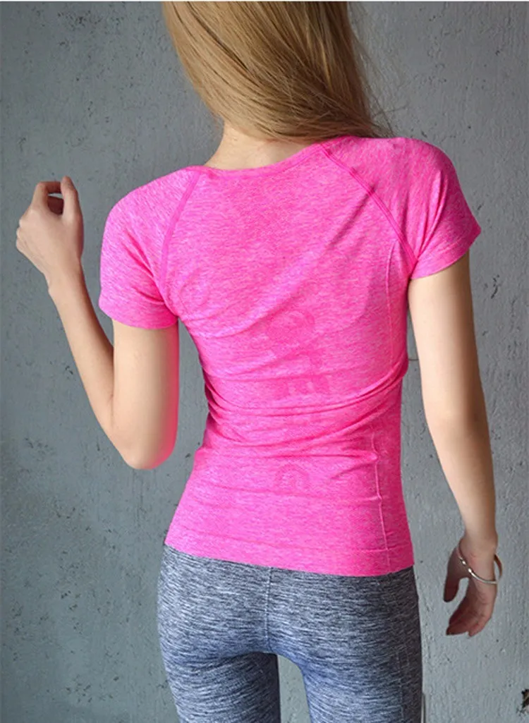 Спортивная одежда для велоспорта компрессионные женские спортивные футболки быстросохнущие футболки для бега с коротким рукавом для фитнеса Женские базовые слои