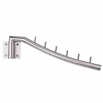 

Wall Mounted Clothes Hanger Rack Folding Clothes Hook Stainless Steel Organizer with Swing Arm Holder