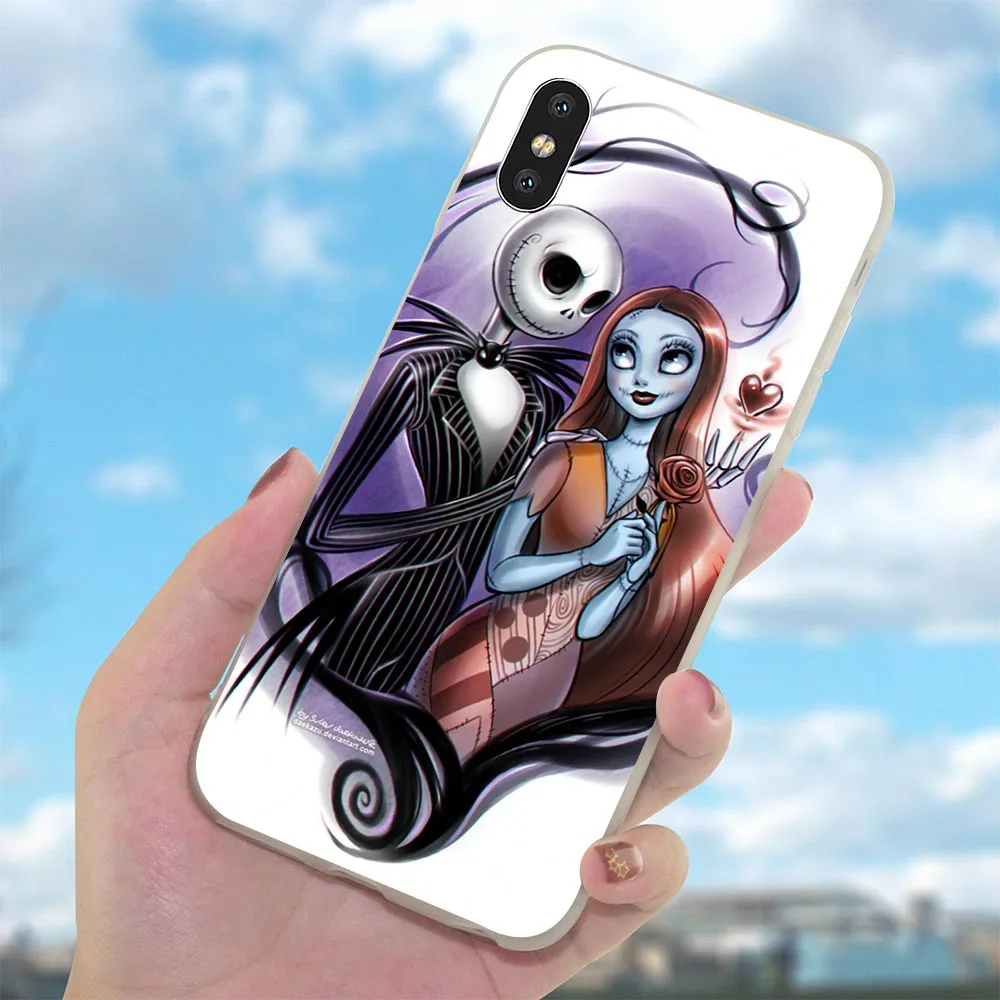 Мягкий чехол из ТПУ для iPhone Xs Max кошмар Рождество Хэллоуин телефонные чехлы X 7 8 Plus