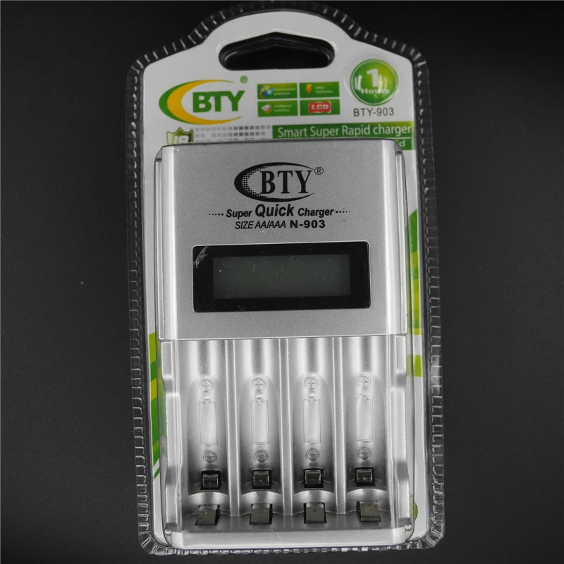 BTY 903 4 слота быстрая скорость Смарт ЖК дисплей для AA AAA 14500 10440 Ni MH CD аккумуляторные