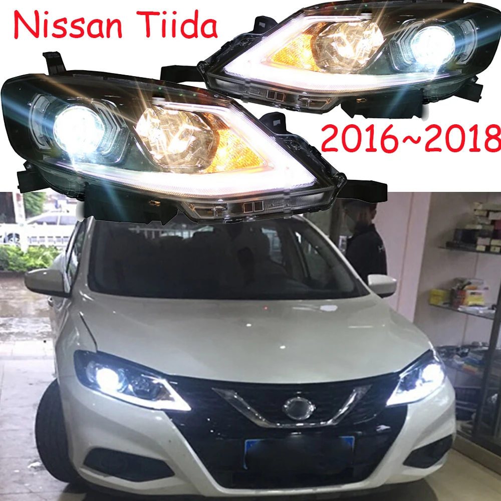 Car Bumper Micra Headlamp For Nissan Tiida Headlight 20162018y Led Drl