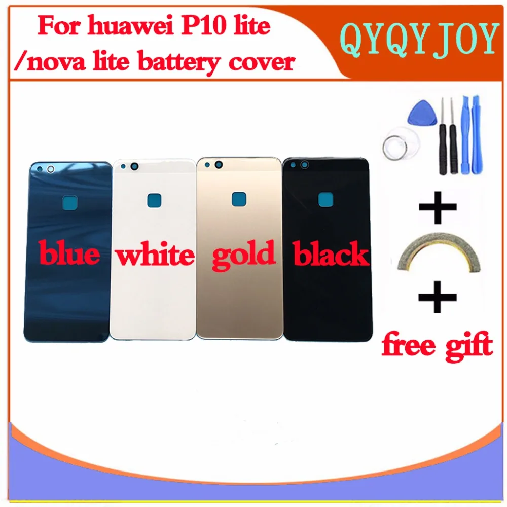 Стеклянная задняя крышка корпуса для HUAWEI P10 Lite/Nova Lite аккумулятора клейкая
