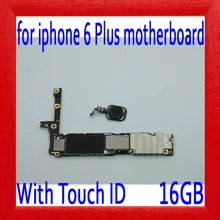 Черный разблокированный для iphone 6 plus материнская плата с сенсорным ID, 16 ГБ для iphone 6 P материнская плата с системой IOS, бесплатный iCloud