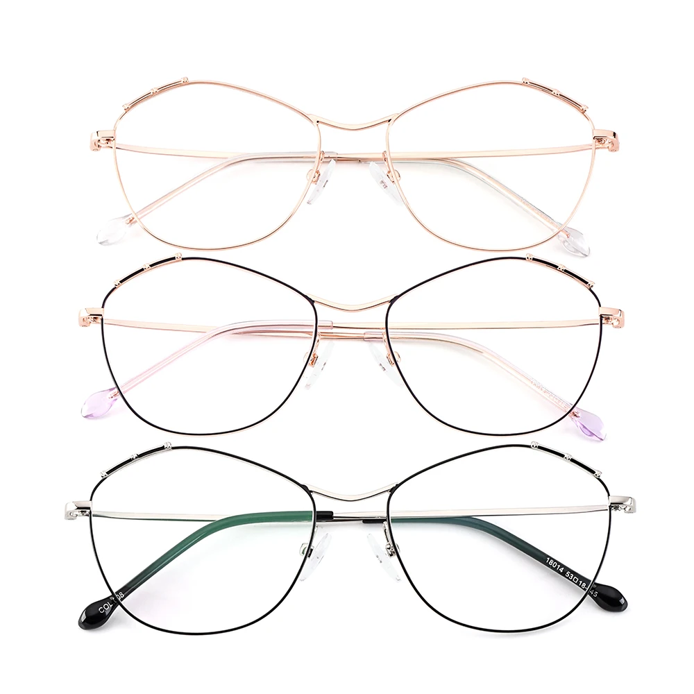 Gmei Optical Urltra-Light Titanium Alloy Oval Women Full Rim Glasses Frames For Myopia Reading Prescription Eyeglasses M18014